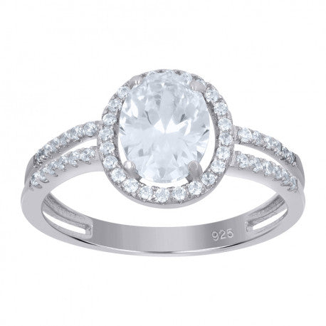 Ring - 925 Sterling Silver Cubic Zirconia Ring