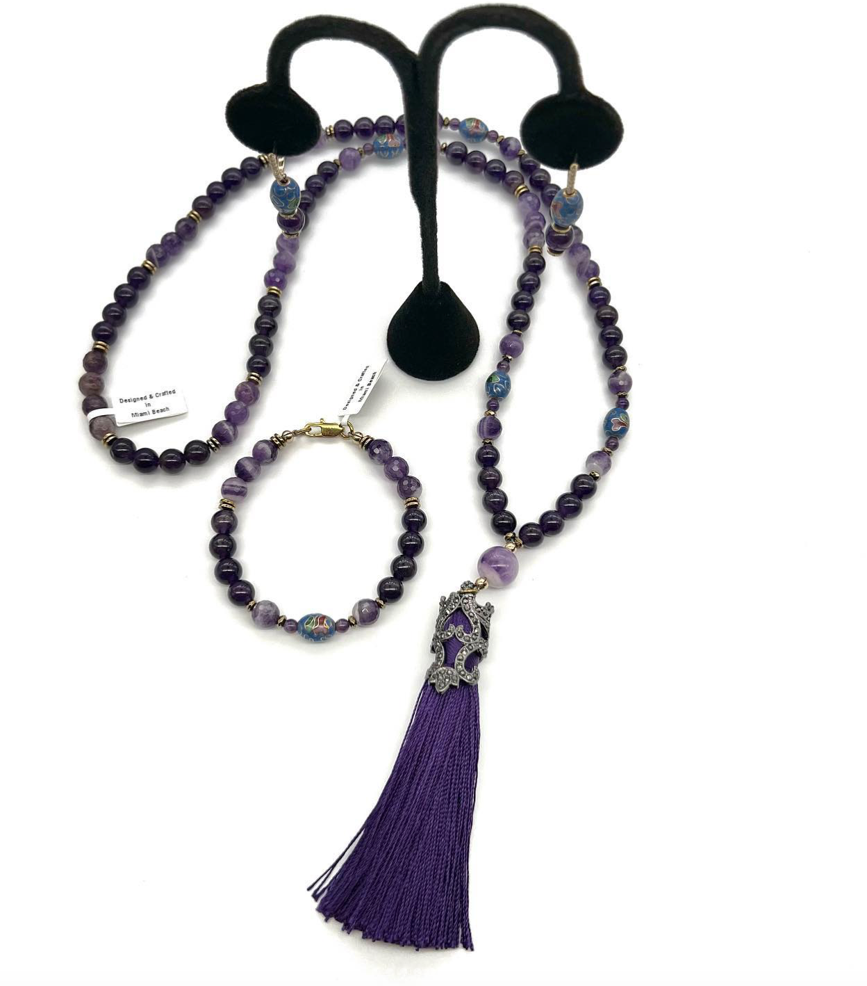 Semi-Precious Stone Set - Lavender Amethyst & Amethyst Jewelry Set