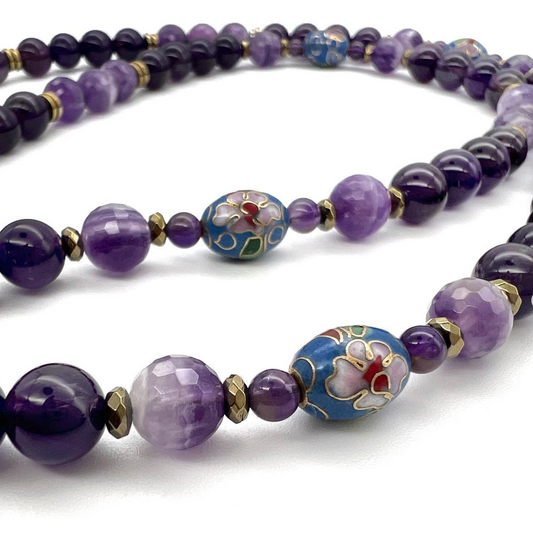 Semi-Precious Stone Set - Lavender Amethyst & Amethyst Jewelry Set