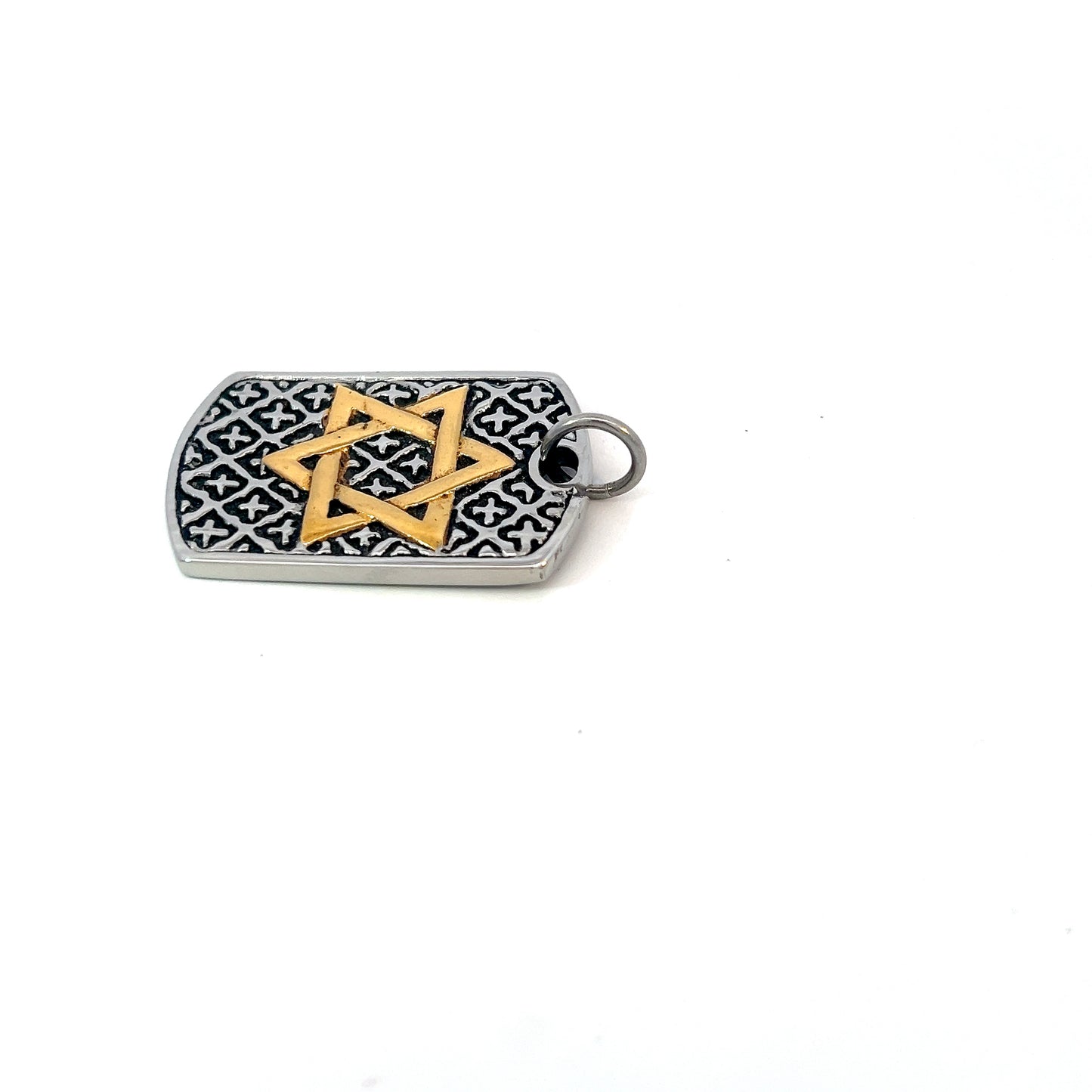 Pendant Steel - Two Tone Star of David