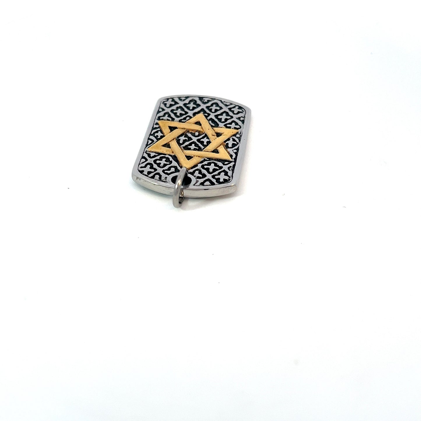 Pendant Steel - Two Tone Star of David