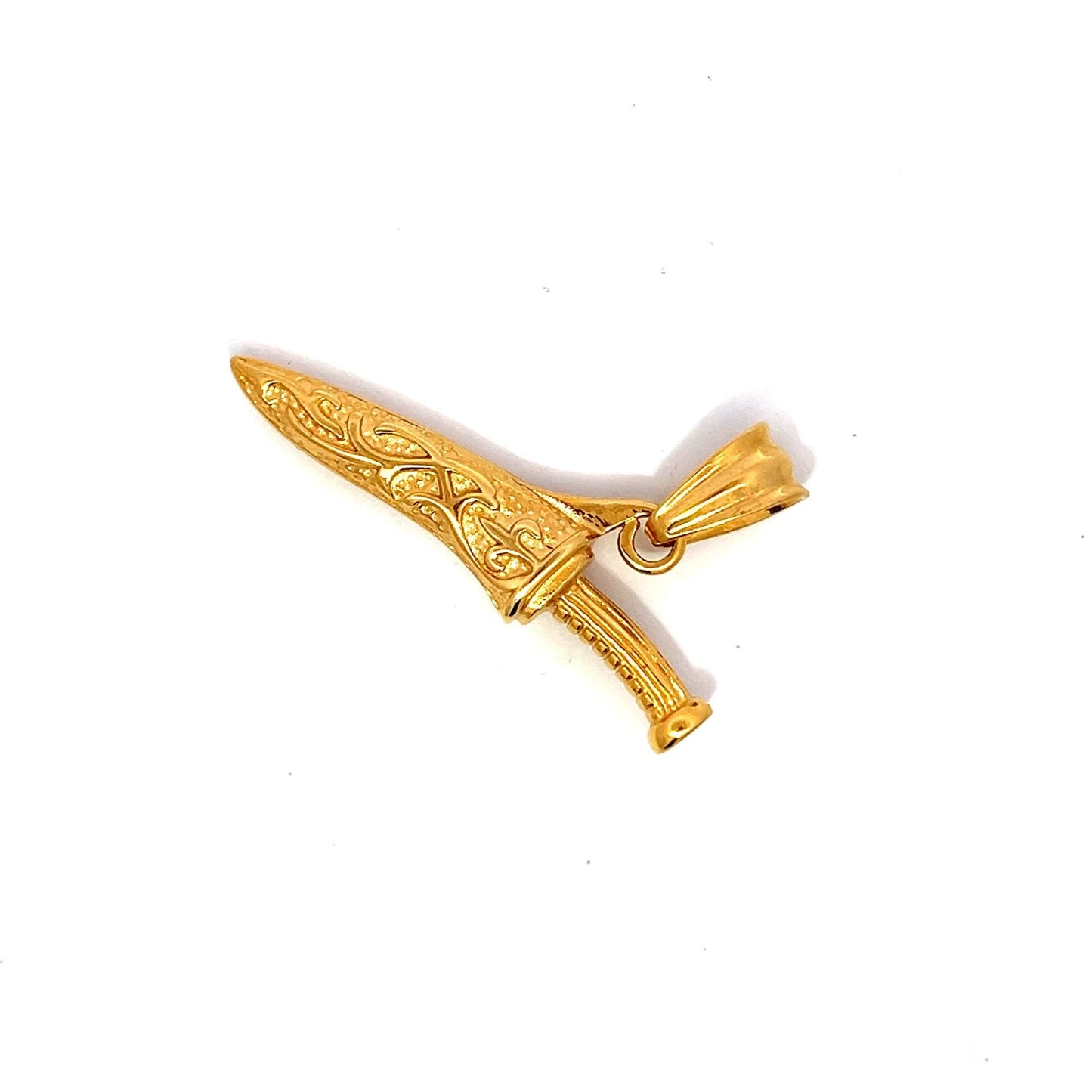 Pendant Steel - Gold Plated Dagger Charm