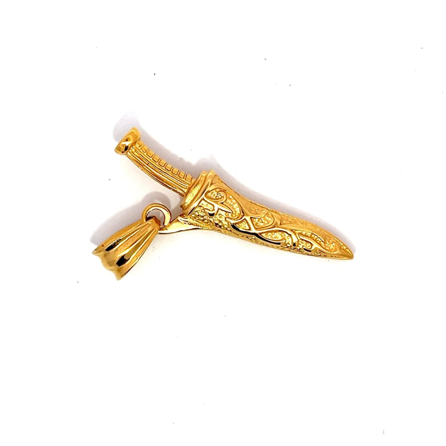 Pendant Steel - Gold Plated Dagger Charm