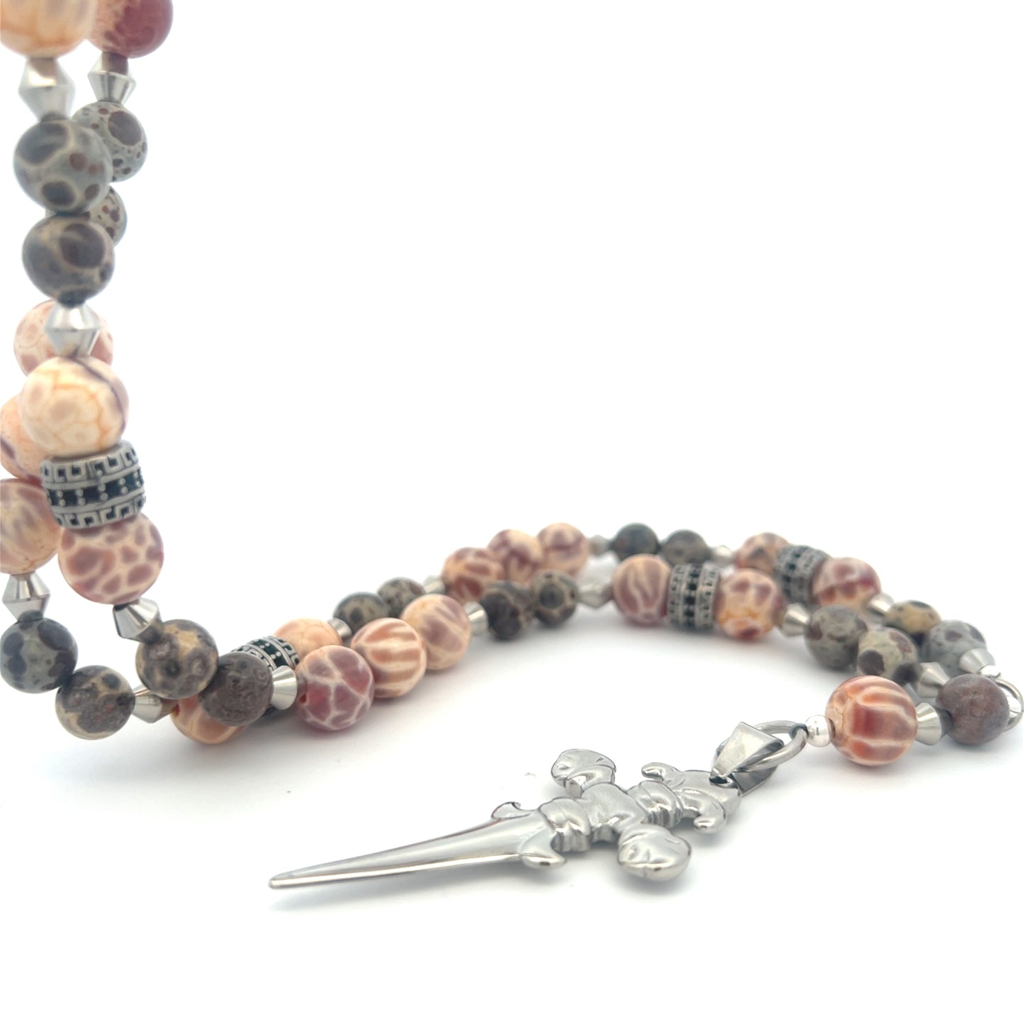 Rosary Handmade - Handcrafted - Semiprecious Stone “Fire” ROS 210