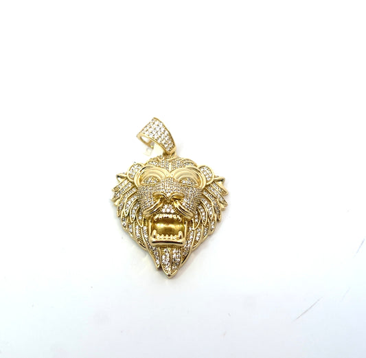 Pendant Silver - Lion Gold Plated