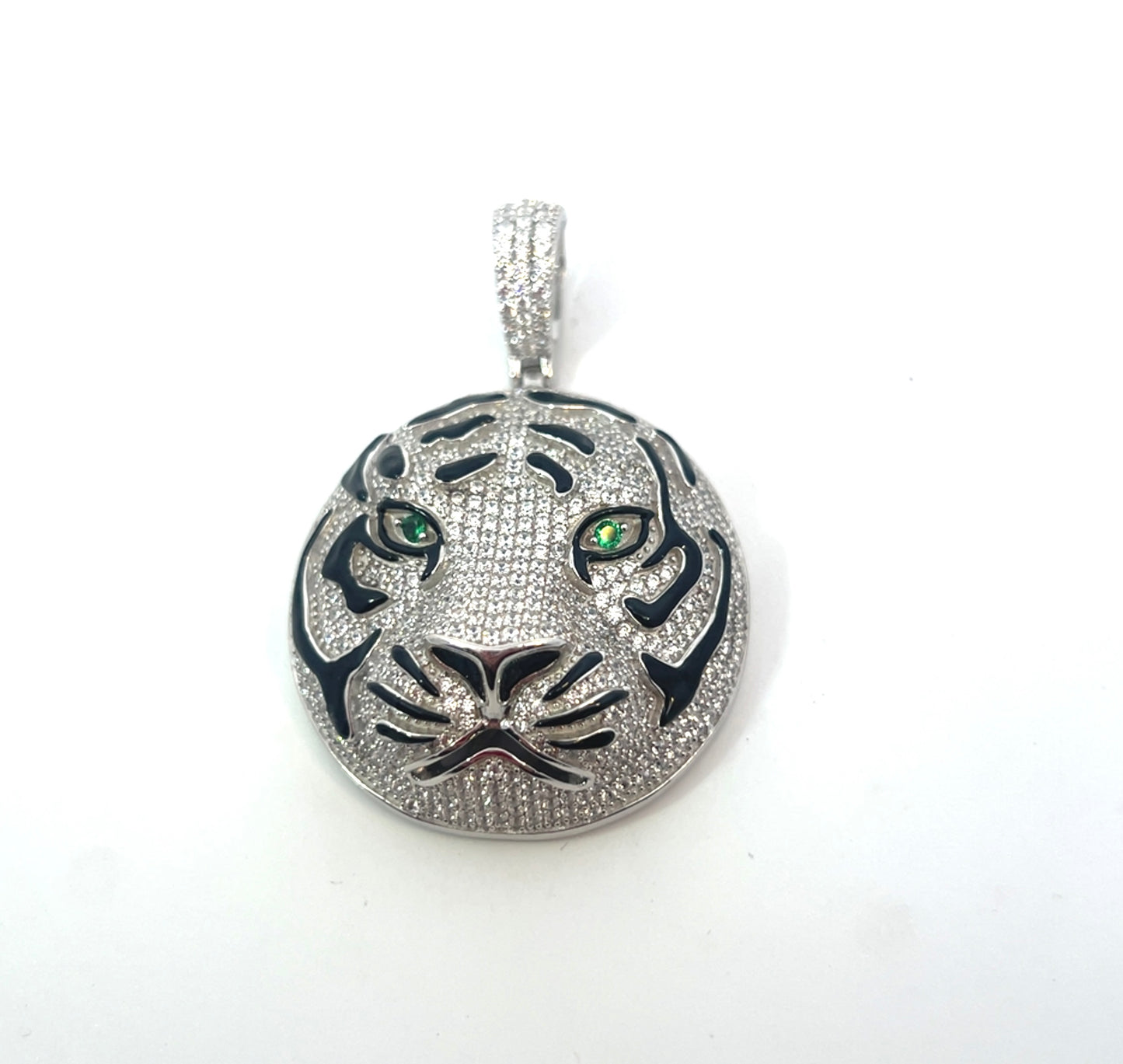 Pendant Silver - Tiger Gold Plated whit cubic zirconia