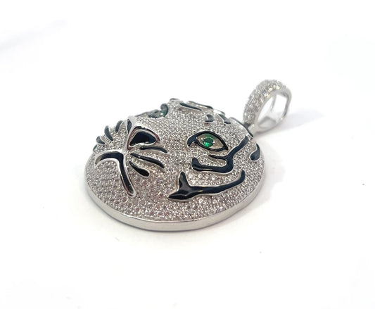 Pendant Silver - Tiger Gold Plated whit cubic zirconia