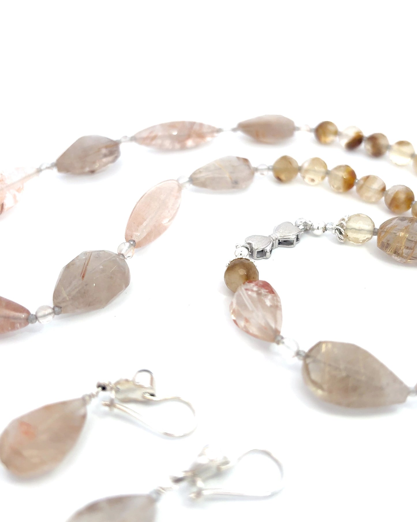 Semi-Precious Stone Set - Rutilated Quartz & Labradorite