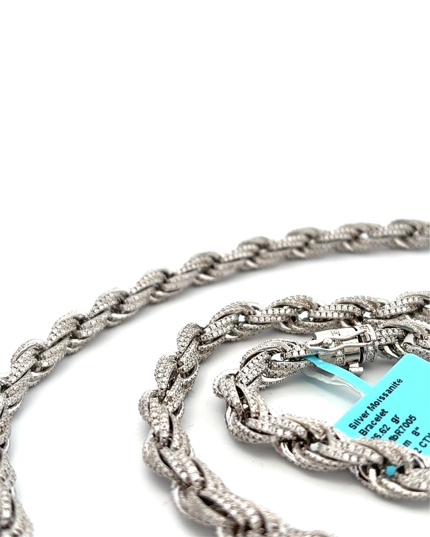 Chains - 925 Sterling Silver Rope Chain - Moissanite