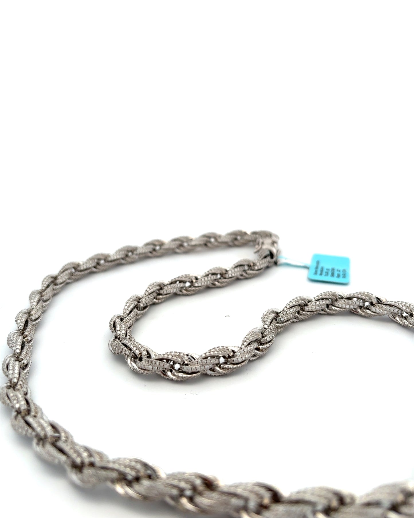 Chains - 925 Sterling Silver Rope Chain - Moissanite