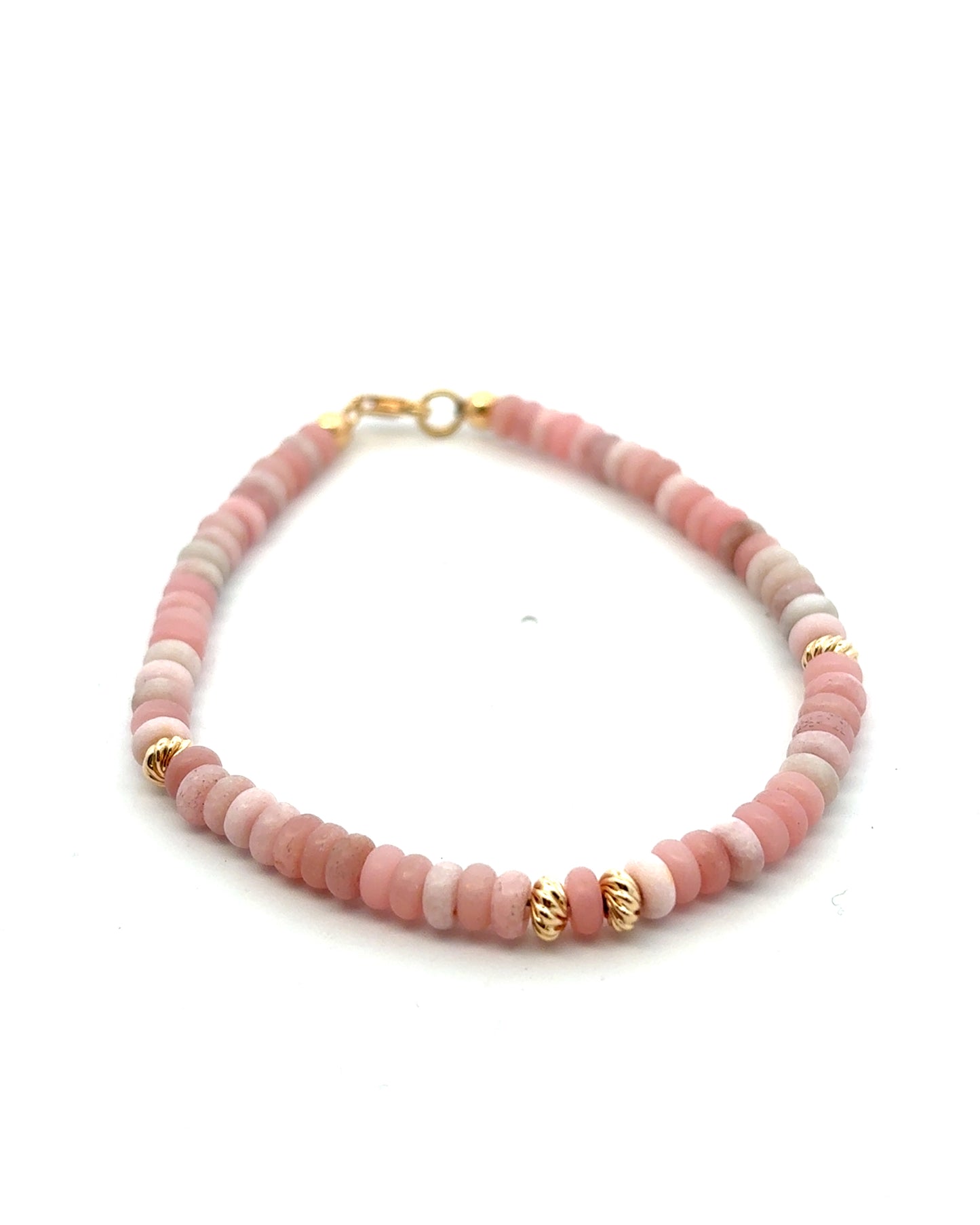 Semi-Precious Stone Set - Pink Opal with Gold Filled Spacers