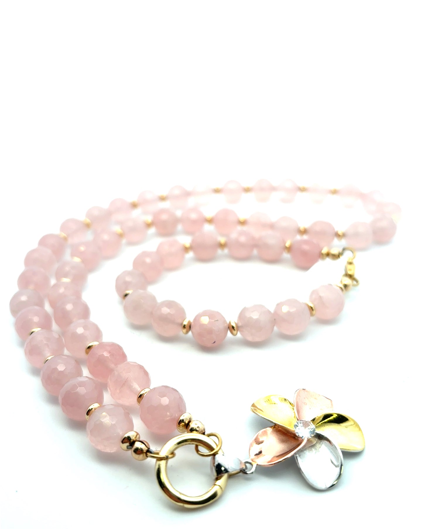 Semi-Precious Stone Set - Rose Quartz with Gold Filled Spacers