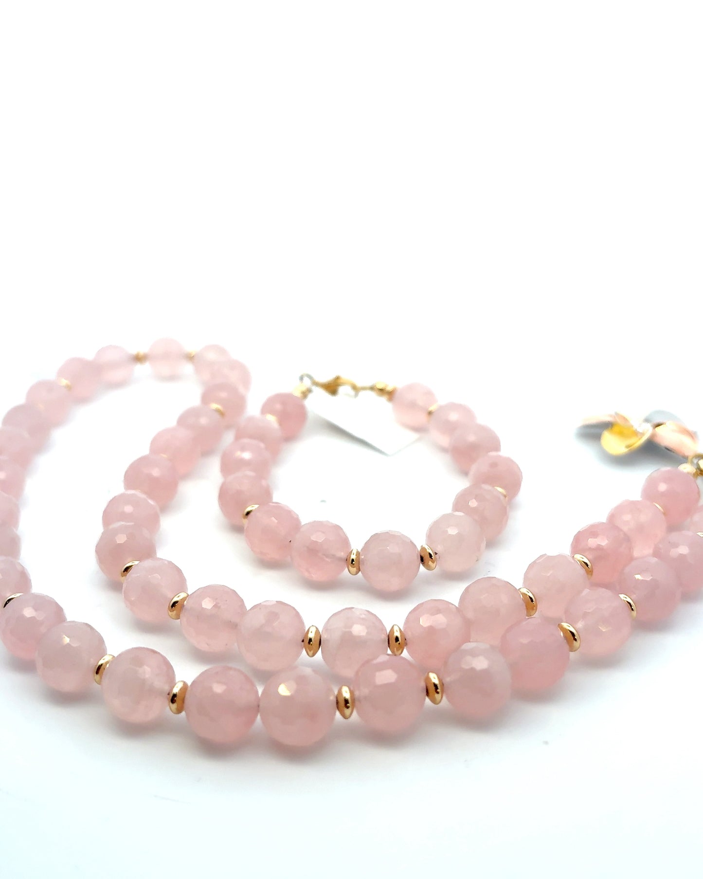 Semi-Precious Stone Set - Rose Quartz with Gold Filled Spacers