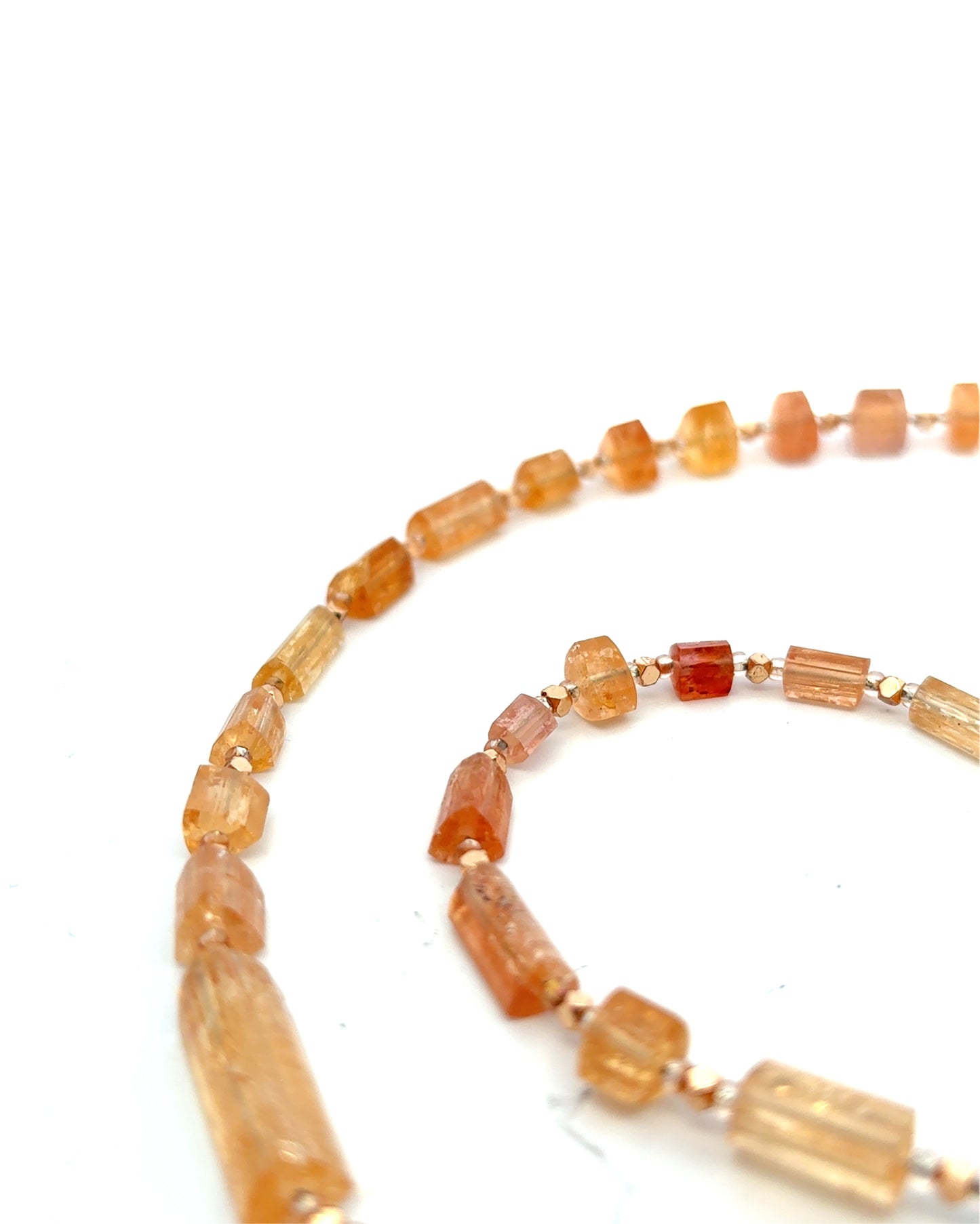 Semi-Precious Stone Set - Yellow Topaz with Gold Plated Hematite and Citrine Silver Clasp