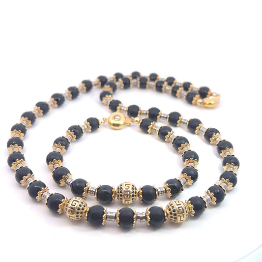 Semi-Precious Stone Set - Onyx & Hematite