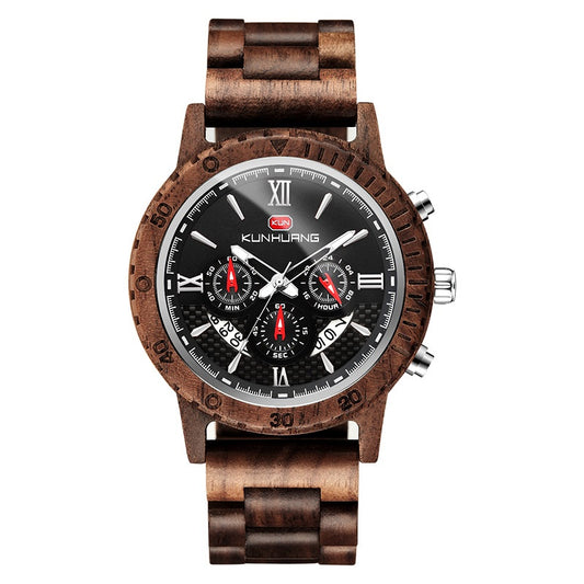Watch - Men’s Walnut Wrist Watch – Sandalwood & Organic Glass