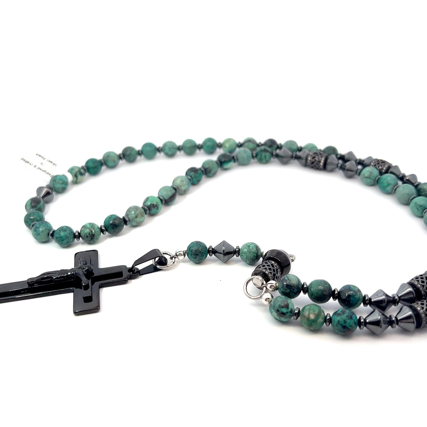 Rosary - African Turquoise and Hematite