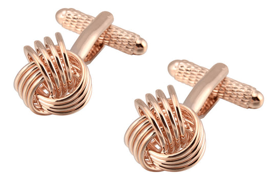 Cufflinks - Rose Gold Knot