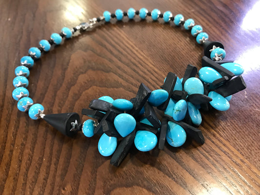 Turquoise-Onyx Necklace