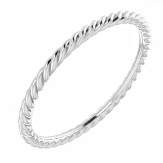 Ring Silver - Skinny Rope Band 1.5mm Stul #51695:219P