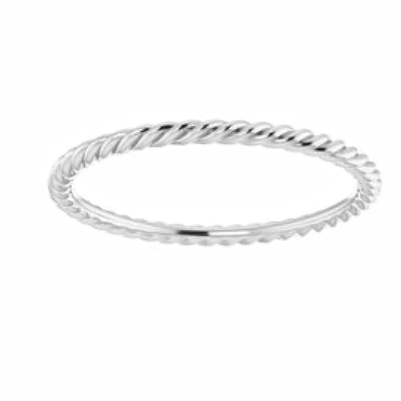 Ring Silver - Skinny Rope Band 1.5mm Stul #51695:219P