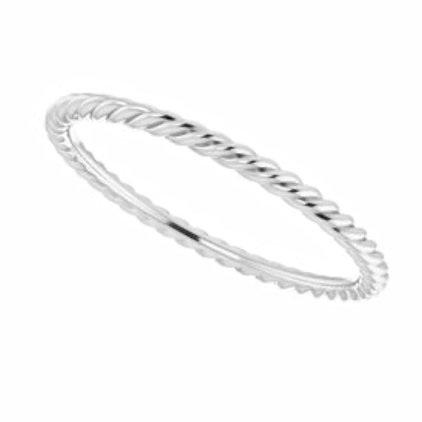 Ring Silver - Skinny Rope Band 1.5mm Stul #51695:219P