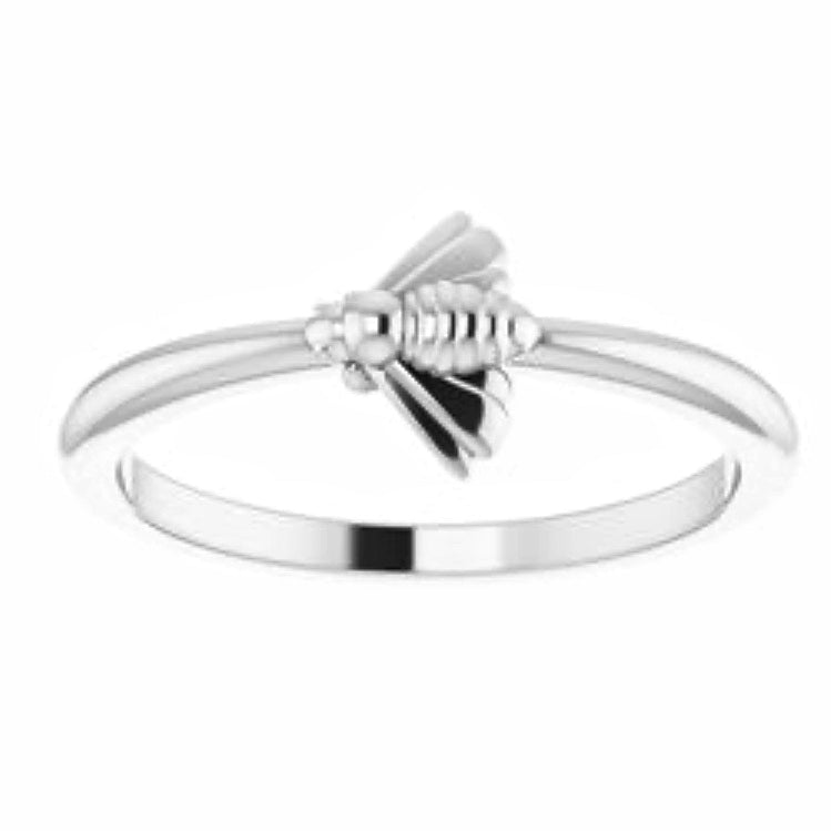 Ring Silver - Bee Stackable Ring  Stul# 52027:101:P