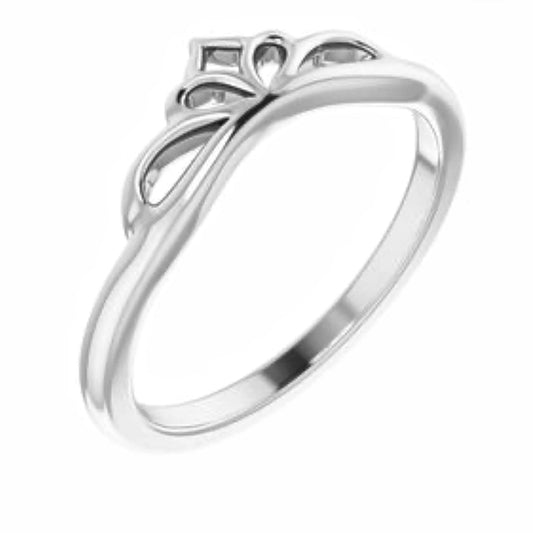 Ring Silver - Crown Stackable Ring I