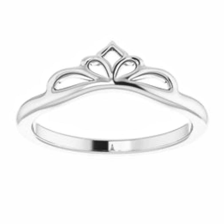 Ring Silver - Crown Stackable Ring I