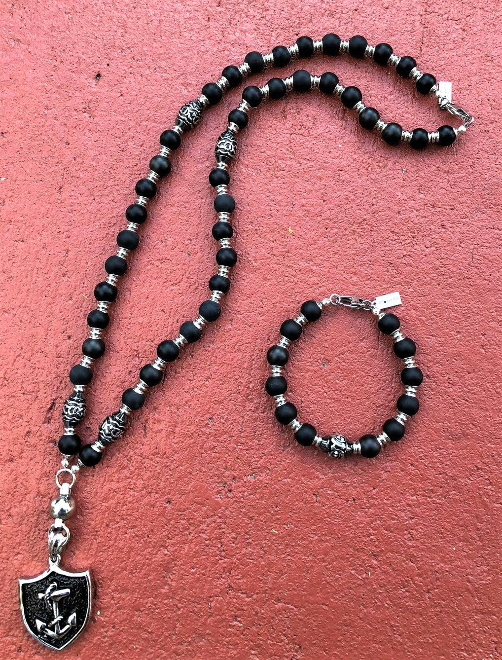 Rosary Handmade - Handcrafted - Semiprecious Stone"Matt Elegance" ROS126