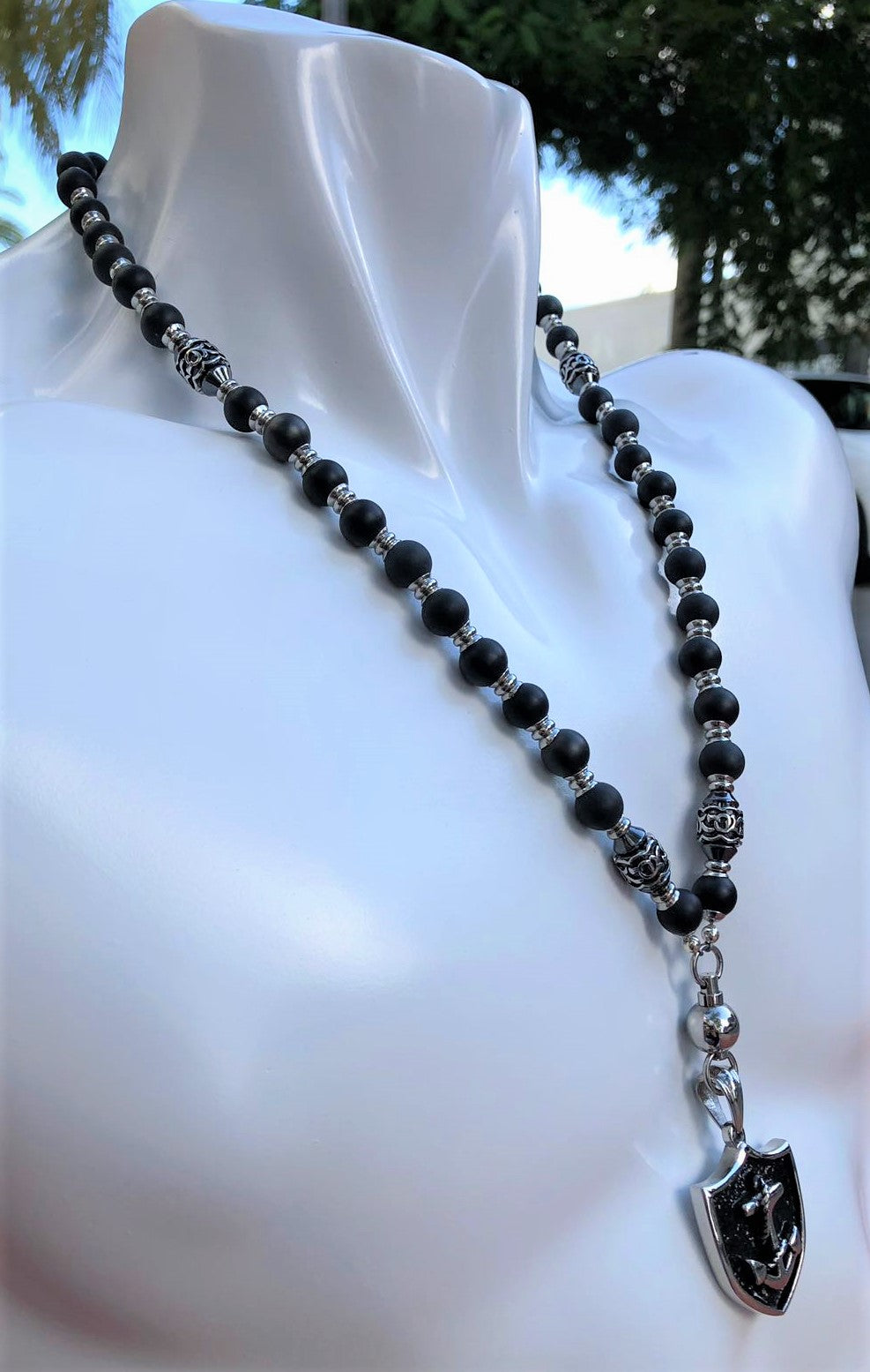 Rosary Handmade - Handcrafted - Semiprecious Stone"Matt Elegance" ROS126