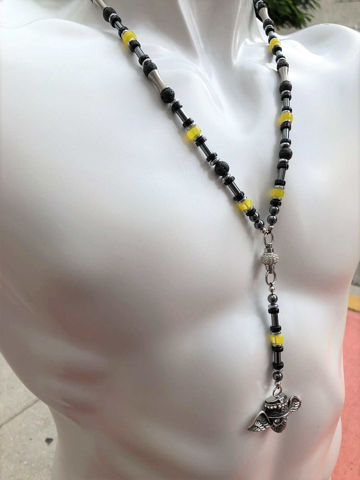 Rosary Handmade - Handcrafted - Semiprecious Stone  "Good Luck"-ROS135