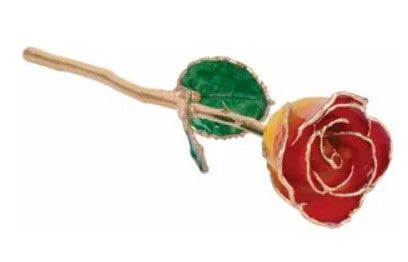 Rose - Lacquered Sunset Yellow & Red with Gold Trim Item #: 61-9058:100000:T