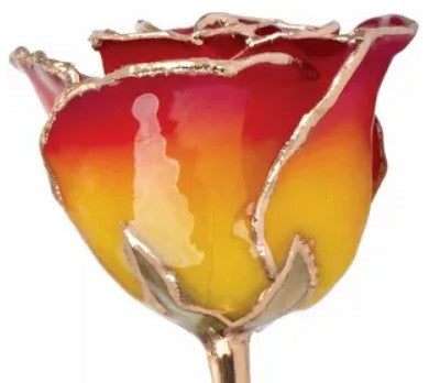 Rose - Lacquered Sunset Yellow & Red with Gold Trim Item #: 61-9058:100000:T